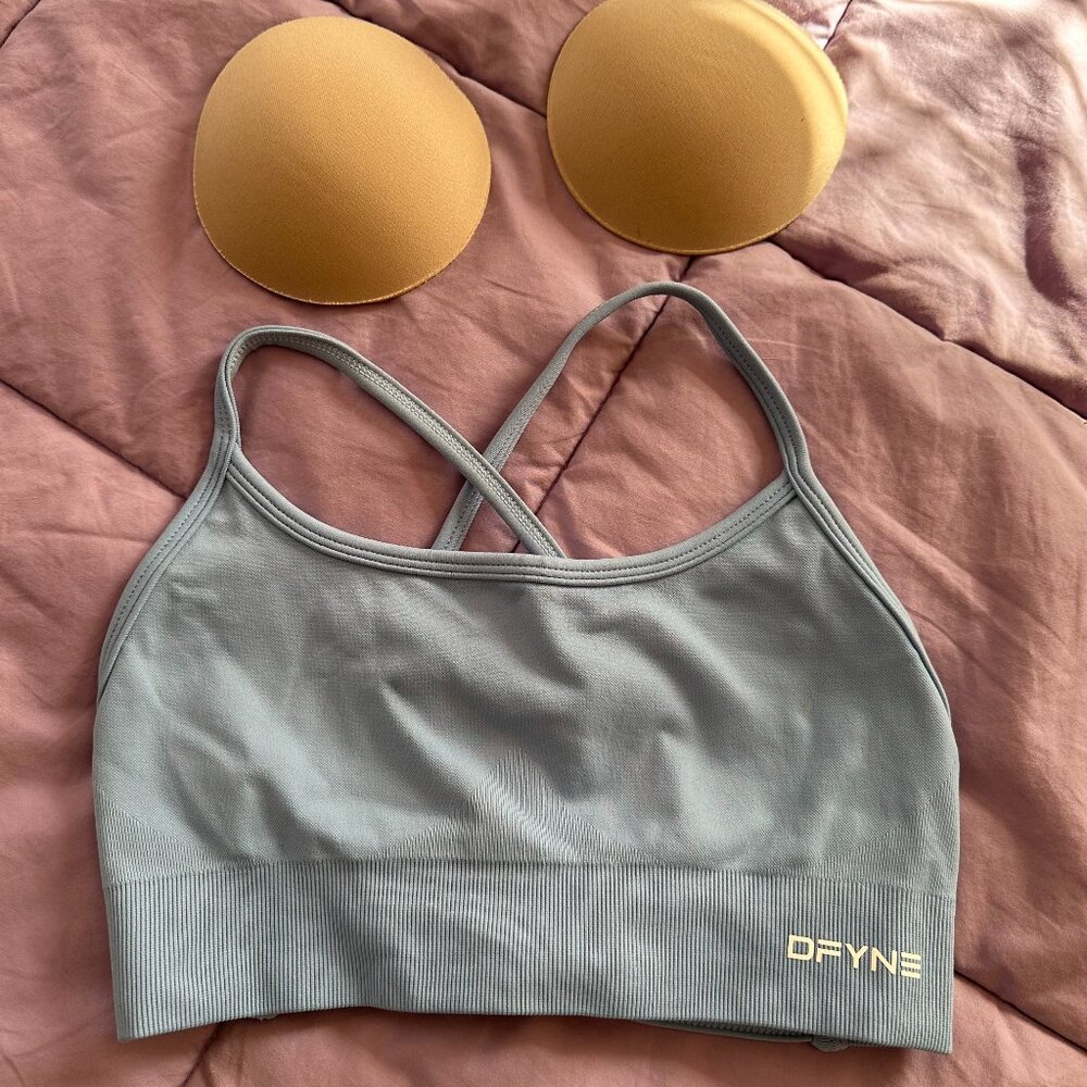 DFYNE Dynamic Backless Sports Bra Sky Blue
